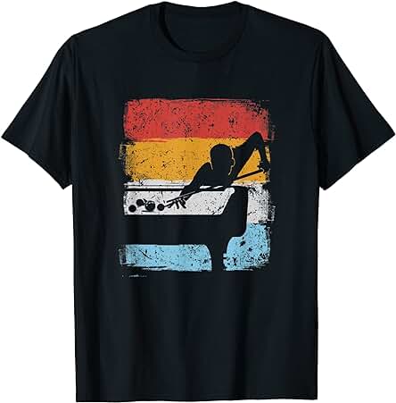 Jugador De Billar Retro Snooker Billar Mesa De Billar Regalo Camiseta