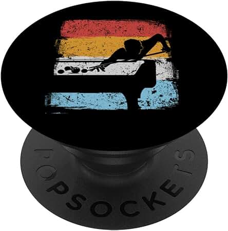 Jugador De Billar Retro Snooker Billar Mesa De Billar Regalo PopSockets PopGrip: Agarre Intercambiable para Teléfonos y Tabletas