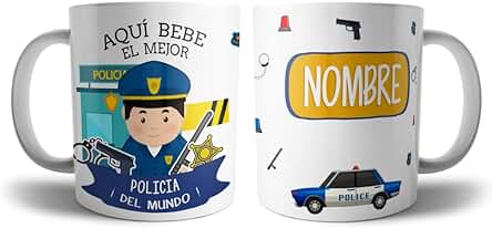 Kartoon Kase Taza Policia Hombre Original Personalizada con Nombre | Mejor del Mundo Taza Profesiones de Cafe Desayuno para Regalar (Policia Hombre) Kartoon Kase Taza Policia Hombre Original Personalizada con Nombre | Mejor del Mundo Taza Profesiones de Cafe Desayuno para Regalar (Policia Hombre)