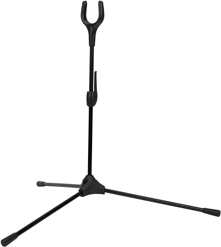 Keenso Soporte de Arco Recurvo Plegable, Soporte de Arco Recto de Tiro con Arco Caza, Deportes al Aire Libre (Negro/Azul)