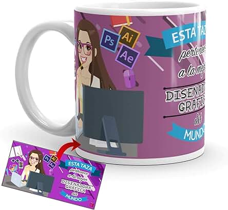Kembilove Taza de Café de la Mejor Diseñadora Gráfica del Mundo – Taza de Desayuno para la Oficina – Taza de Café y Té para Profesionales – Taza Profesiones de Diseñadoras Gráficas Kembilove Taza de Café de la Mejor Diseñadora Gráfica del Mundo – Taza de Desayuno para la Oficina – Taza de Café y Té para Profesionales – Taza Profesiones de Diseñadoras Gráficas