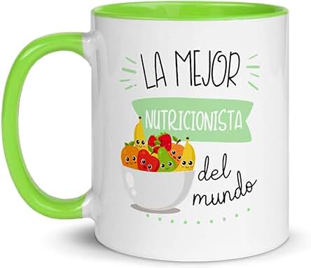 Kembilove Taza de Desayuno de la Mejor Nutricionista del Mundo – Tazas de Café para Profesionales y Trabajadores para la Oficina – Tazas de Té en Color de Profesiones – Taza de Cerámica de 350 ml