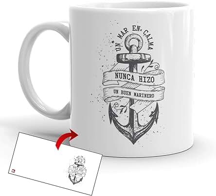Kembilove Taza de Desayuno de Profesiones – Tazas de Café con Mensaje Un mar en Calma Nunca Hizo un Buen Marinero – Tazas de Té para Trabajadores y Profesionales – Taza de Cerámica de 350 ml Kembilove Taza de Desayuno de Profesiones – Tazas de Café con Mensaje Un mar en Calma Nunca Hizo un Buen Marinero – Tazas de Té para Trabajadores y Profesionales – Taza de Cerámica de 350 ml