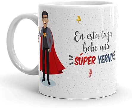 Kembilove Taza el Mejor Yerno del Mundo – Mensaje En esta Taza Bebe un Super Yerno – Regalo Original Hombres – Regalos Originales para Yernos – Regalos Personalizados Originales