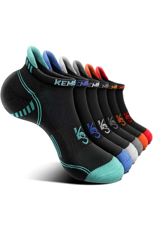 KEMISANT Calcetines Tobilleros Hombre 6 Pares, Calcetines Cortos Deporte Running Ciclismo Hombre