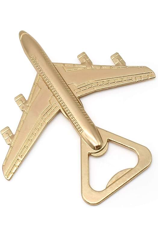 KINHARD CHSEROK Abridor de Botellas de Cerveza Abrebotellas de Avión - Interesante Abrebotellas con Exquisito Empaque, se Puede Utilizar para Celebraciones, Fiestas, Regalos, Coleccionables (Dorado) KINHARD CHSEROK Abridor de Botellas de Cerveza Abrebotellas de Avión - Interesante Abrebotellas con Exquisito Empaque, se Puede Utilizar para Celebraciones, Fiestas, Regalos, Coleccionables (Dorado)