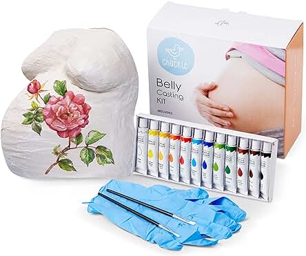 Kit Completo para Impresión 3D de Vientre de Embarazada - Modelado para Barriga Embarazada - Seguro, Rápido y Fácil - Incluye Pintura y Pinceles - Regalo para Futuras Mamás Babyshower Navidad.