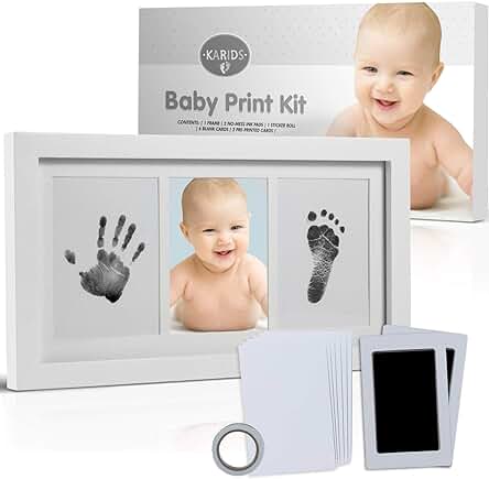 Kit de Impresión Huellas mano y pie Bebé con caja Regalo-regalos Originales para Bebes Recien Nacidos-bebe Cosas Nacidos Huella Regalo Marco Regalos Decorar tu Habitacion