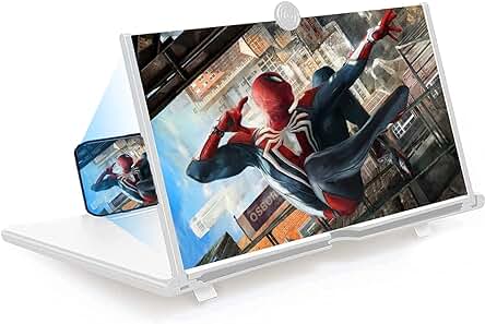 KONGMING Lupa de Pantalla, Pantalla de 16''Stretch Design Screen Mobile Phone, Adecuada para Ver Videos de Películas en Todos los Teléfonos Inteligentes
