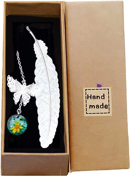 Konrisa Marcadores de Libros Clásicos para Mujeres Hombres Pluma Marcadores de Metal Colgantes Mariposa con Flor Regalo Creative Reader para Niñas Niños Escuela Oficina Suministros Konrisa Marcadores de Libros Clásicos para Mujeres Hombres Pluma Marcadores de Metal Colgantes Mariposa con Flor Regalo Creative Reader para Niñas Niños Escuela Oficina Suministros
