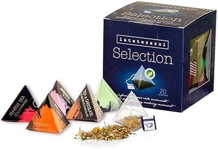 LA TETERA AZUL Pack De Tés E Infusiones. Surtido De Infusiones Variadas. Set De Infusiones Ideal Para Regalo. 20 Pirámides Envueltas Individualmente.