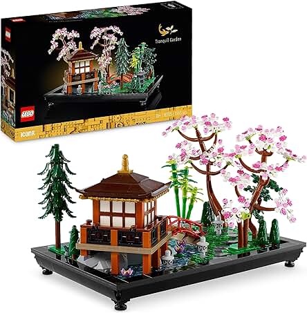 LEGO 10315 Icons Jardín Meditativo, Jardín Zen Botánico para Adultos con Flores de Loto, Decoración de Escritorio Personalizable, Jardinería Mindfulness Japonesa, Regalo para Mujer y Hombre de Navidad LEGO 10315 Icons Jardín Meditativo, Jardín Zen Botánico para Adultos con Flores de Loto, Decoración de Escritorio Personalizable, Jardinería Mindfulness Japonesa, Regalo para Mujer y Hombre de Navidad