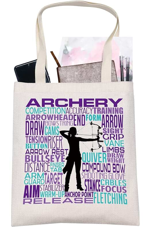 LEVLO Bolsa de lona con arco para Chica con Arco, Bolsa de Hombro para Amantes del tiro con arco