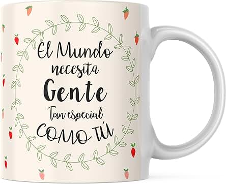 LINFORMAL TAZAS ORIGINALES PARA REGALAR | TAZAS CON FRASES MOTIVADORAS | IDEAL PARA UNA REGALOS PARA DAR LAS GRACIAS | CERÁMICA DE 350ML | EL MUNDO NECESITA GENTE COMO TÚ |…