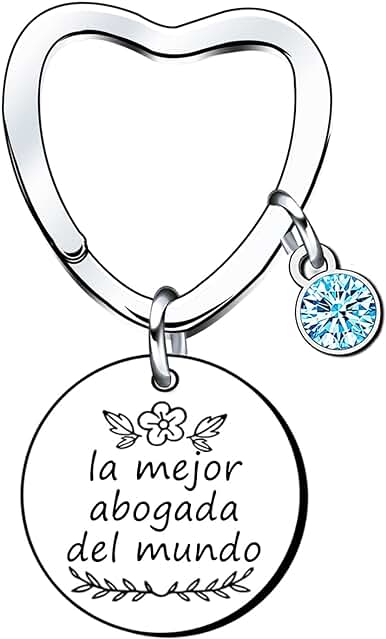 LKJHGF Llavero de Regalo Llavero de Hombre y Mujer Llaveros Abogado (la Mejor Abogada del Mundo) - Regalos Legales Originales y Divertidos