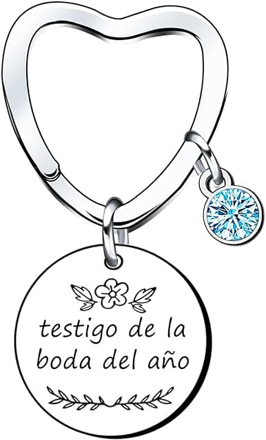 LKJHGF Llavero de Regalo Llavero Testigo de Boda. Llavero Frase Grabada Detalles Delicado Llavero Regalos de Boda para Testigos Hombres y Mujeres para Invitados de Boda