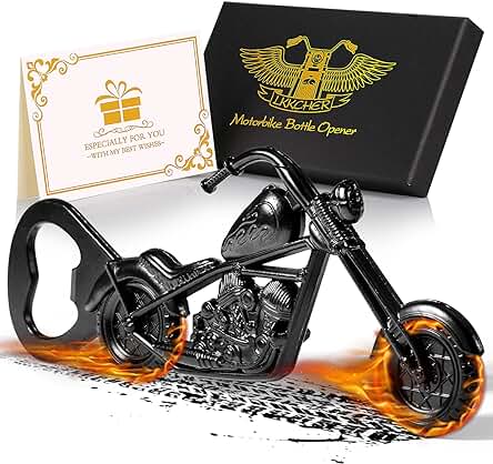 LKKCHER Abridor de Botellas de Motocicleta, Regalos Originales para el Padre Novio Abuelo Marido, Regalos Originales para Hombre, Regalos Cerveza Moto, Ideas Regalos Hombres Regalos Hombre Cumpleaños