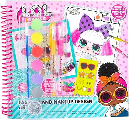 LOL Doll Fashion Art Pad - Kit de Maquillaje y Diseño de moda - Regalos LOL para Niñas - Libro para Colorear LOL con Calcomanías, Pintura, Purpurina y Bolígrafos de gel - Libro para Colorear para LOL Doll Fashion Art Pad - Kit de Maquillaje y Diseño de moda - Regalos LOL para Niñas - Libro para Colorear LOL con Calcomanías, Pintura, Purpurina y Bolígrafos de gel - Libro para Colorear para