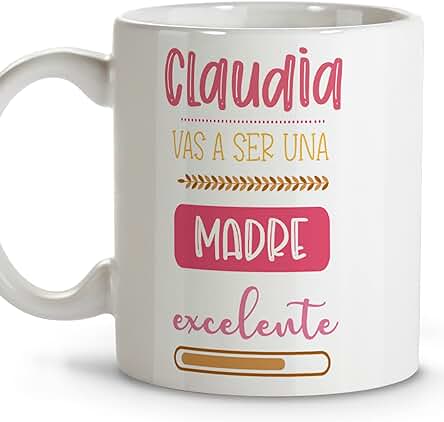 LolaPix Taza Desayunos Originales. Regalos Día de la Madre. Taza Personalizada de Cerámica. Regalos Originales. Varios Diseños.capacidad 330ml. Vas a ser una Madre