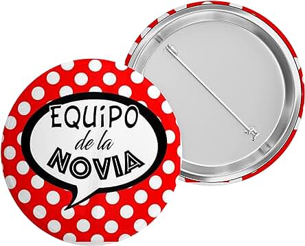 Los Eventos de la Tata Chapas Alfileres 10+1+Caja de Regalo- Despedida de Soltera - Regalos Despedida Amiga - Alfileres boda para Invitados