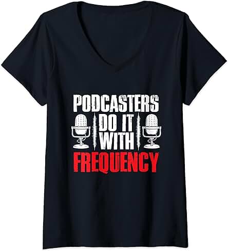 Los Podcasters lo Hacen con Frequency Audio Blogging Camiseta Cuello V