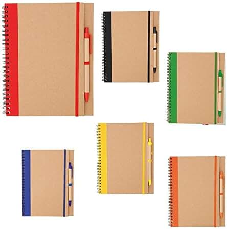 Lote de 20 Libretas Bloc de Notas Cartón Reciclado 100% Kraft con Bolígrafo Incluido - 60 Hojas - Libretas, Libretitas Originales y Baratas, Handmade, Kraft Baratas para Detalles, Recuerdos de Bodas