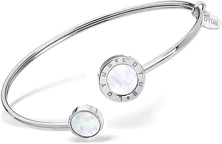 LOTUS LS1837-2/1 D2JLS1837-2-1 - Pulsera de Acero Inoxidable con Círculo para Mujer, Brazalete Plateado, un Bonito Regalo para Navidad, Cumpleaños, día de San Valentín