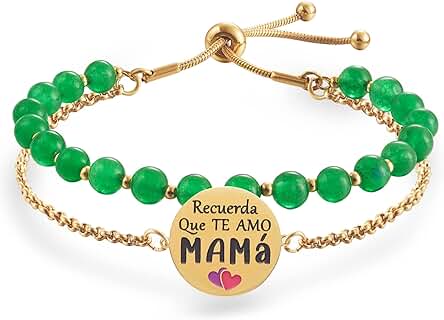 LParkin Regalos dia de la Madre Pulsera Mama Acero Inoxidable Regalo de Cumpleaños para Mamá Pulsera