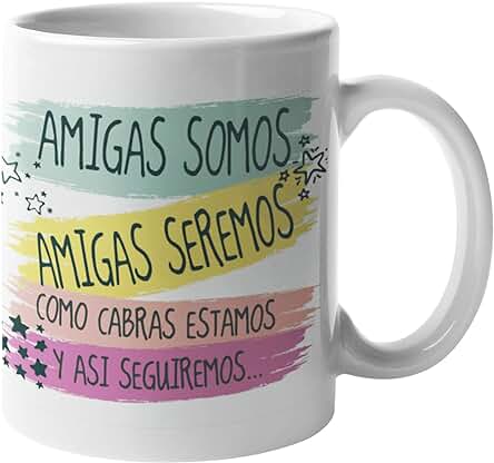 Luckygrafic Taza de Cerámica, Amistad para Amigas, 350 ml