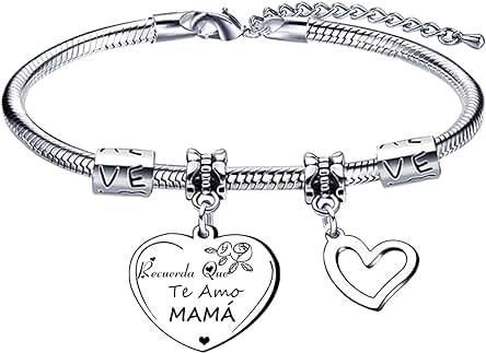 Lumengqi Pulsera para Mamá Pulsera Mamá Personalizada día de la Madre Regalo Original，pulsera Mamá e hija Regalo de Cumpleaños para Mamá，Regalo para mi Mamá de Navidad