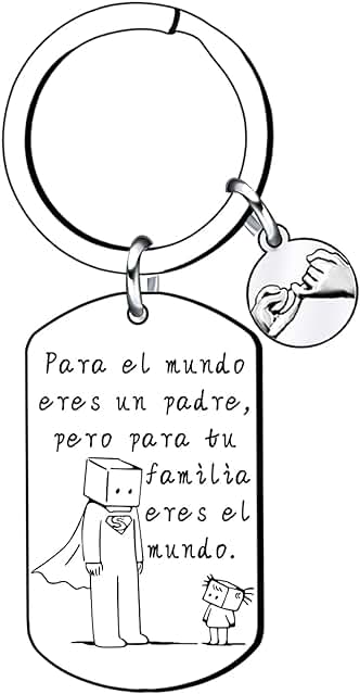 Lumengqi Regalo del Día del Padre Llavero Papá de Hombre Colgante Grabado Regalo Familiar Para el Mundo Eres un Padre, Pero Para tu Familia Eres el Mundo Lumengqi Regalo del Día del Padre Llavero Papá de Hombre Colgante Grabado Regalo Familiar Para el Mundo Eres un Padre, Pero Para tu Familia Eres el Mundo
