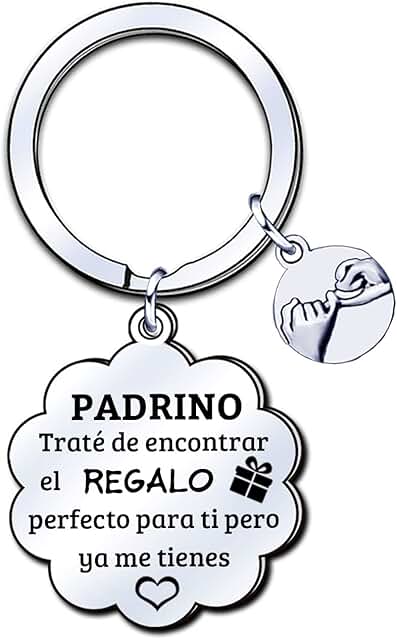 LUODAN Regalo Llavero para Padrino,Llavero para Padrino,Regalos de Cumpleaños Navidad Familiares, Llavero para Padrino