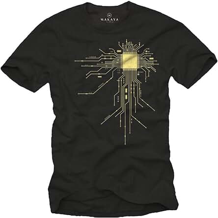 MAKAYA Regalo Friki - Camiseta para Hombre - CPU