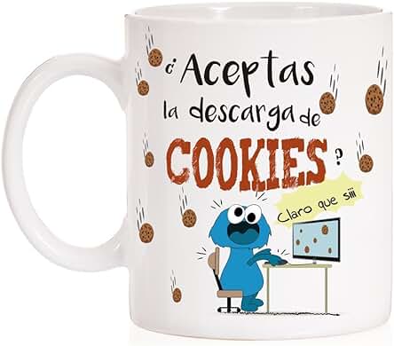 MardeTé Taza ¿Aceptas la Descarga de Cookies? Claro Que si. Taza Regalo para Informaticos