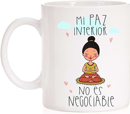 MardeTé Taza Mi Paz Interior no es Negociable. Taza de Regalo Muy Original. Taza para Yoga, Reiki, Meditación, Relajación, Centros Masaje. MardeTé Taza Mi Paz Interior no es Negociable. Taza de Regalo Muy Original. Taza para Yoga, Reiki, Meditación, Relajación, Centros Masaje.