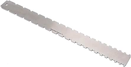 Medidor de Borde Recto con Muescas de 24.75 Pulgadas, Regla de Cuello de Guitarra, Herramienta Portátil Luthiers de Acero Inoxidable para Nivelación de Cuello de Guitarras