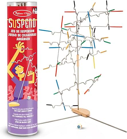 Melissa & Doug Suspend Juego de Familia para Niños y Adultos, Torre Apilable Juguete de Equilibrio, Juego de Abilidad, Regalo