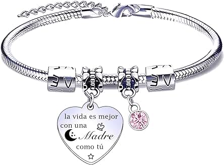 MNBVBV Pulsera para Mamá Pulsera Mamá Personalizada día de la Madre Regalo Original，pulsera Mamá e hija Regalo de Cumpleaños para Mamá，Regalo para mi Mamá de Navidad