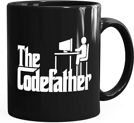 MoonWorks® Taza de Café The Codefather Programador IT Informatiker Coder taza de Regalo Negra única