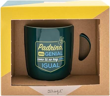 Mr. Wonderful Taza - Padrino, Eres Genial. como tú no Hay Otro Igual, Talla única, (Edición en Español)