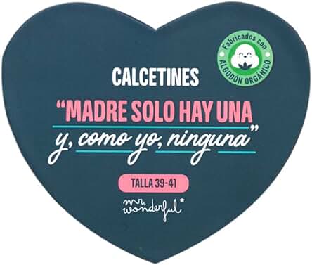 Mr. Wonderful WOA11818ES Calcetines T 39-41: Madre solo hay una y, como yo, Ninguna, Multicolor