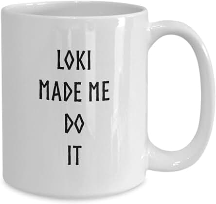 Mug-Loki Made me do it taza de Café de Cerámica Blanca Regalo para Amantes de la Mitología Nórdica, taza Vikinga, Regalo Ragnar, lobo Divertida taza de Café de 325 ml Mug-Loki Made me do it taza de Café de Cerámica Blanca Regalo para Amantes de la Mitología Nórdica, taza Vikinga, Regalo Ragnar, lobo Divertida taza de Café de 325 ml