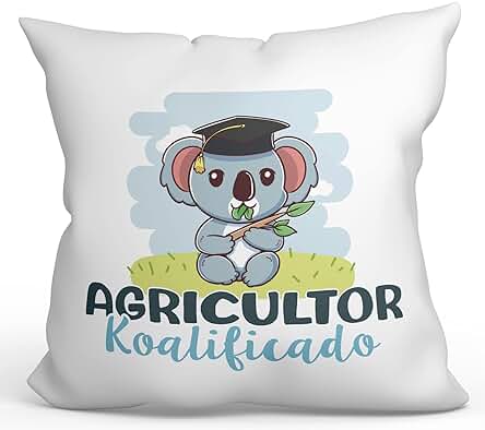 MUGFFINS Cojín 40x40 cm para Agricultor Hombre Relleno Incluído - En Español - Koalificado/koalificada - Regalo Original y Divertido MUGFFINS Cojín 40x40 cm para Agricultor Hombre Relleno Incluído - En Español - Koalificado/koalificada - Regalo Original y Divertido
