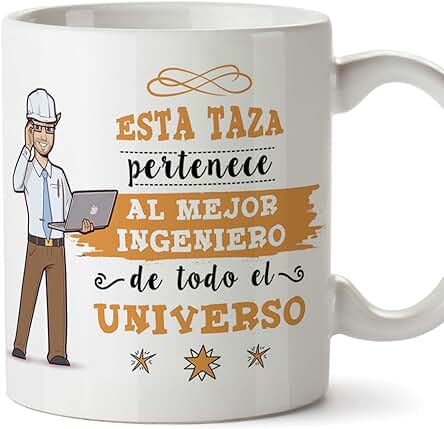 MUGFFINS Ingeniero Tazas Originales de Café y Desayuno para Regalar a Trabajadores Profesionales - Esta Taza Pertenece al Mejor Ingeniero del Univers