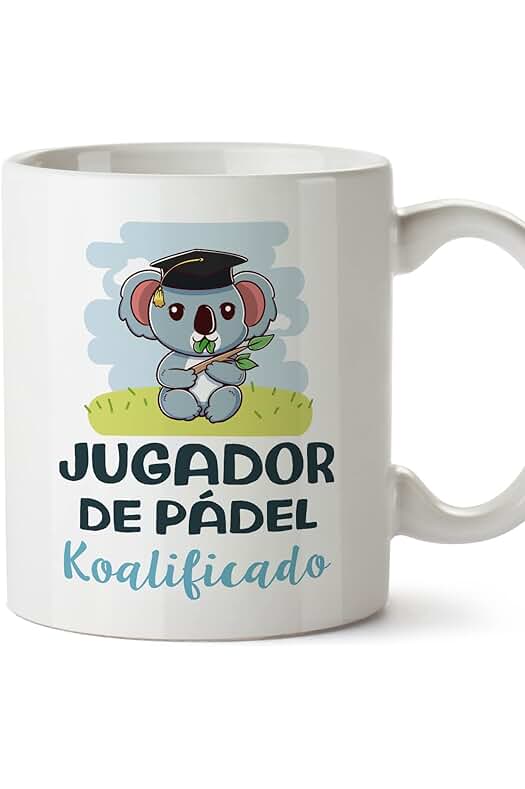 MUGFFINS MUGFFINS Tazas para JUGADOR DE PADEL Hombre - En Español - Koalificado/koalificada - 11 oz / 330 ml - Regalo Original y Divertido