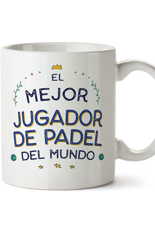 MUGFFINS MUGFFINS Tazas para JUGADOR DE PADEL Hombre - En Español - Mejor del Mundo - 11 oz / 330 ml - Regalo Original y Divertido