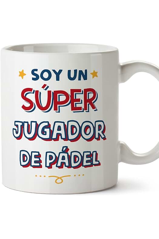 MUGFFINS MUGFFINS Tazas para JUGADOR DE PADEL Hombre - En Español - Soy Súper - 11 oz / 330 ml - Regalo Original y Divertido