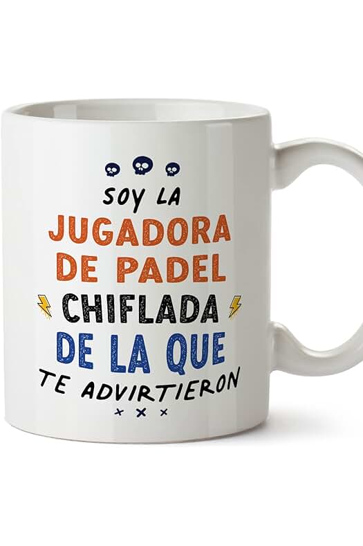 MUGFFINS MUGFFINS Tazas para JUGADORA DE PADEL Mujer - En Español - Todos te Advirtieron - 11 oz / 330 ml - Regalo Original y Divertido