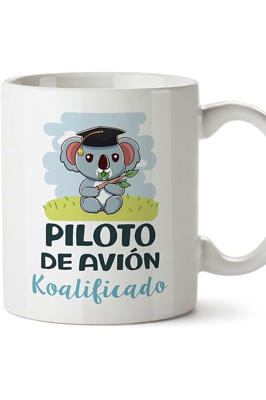 MUGFFINS MUGFFINS Tazas para PILOTO DE AVIÓN Hombre - En Español - Koalificado/koalificada - 11 oz / 330 ml - Regalo Original y Divertido MUGFFINS MUGFFINS Tazas para PILOTO DE AVIÓN Hombre - En Español - Koalificado/koalificada - 11 oz / 330 ml - Regalo Original y Divertido