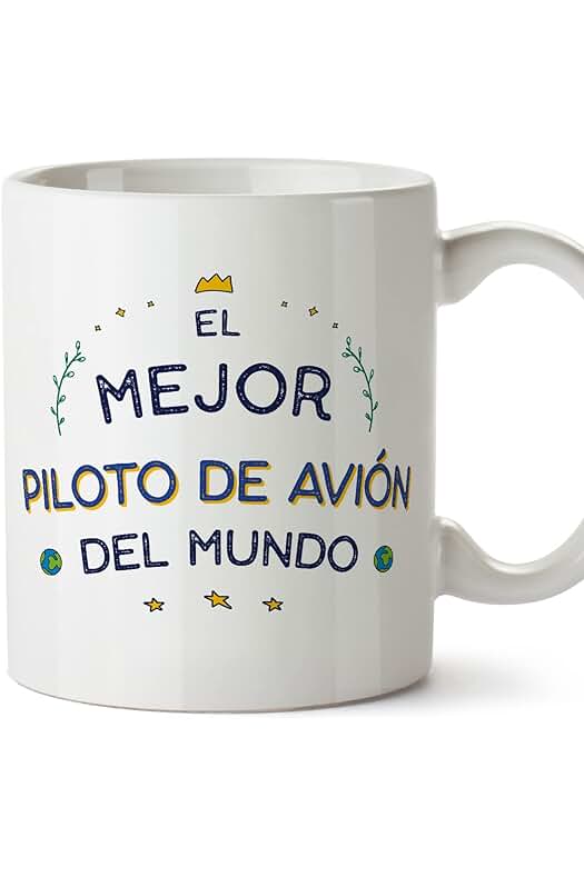 MUGFFINS MUGFFINS Tazas para PILOTO DE AVIÓN Hombre - En Español - Mejor del Mundo - 11 oz / 330 ml - Regalo Original y Divertido MUGFFINS MUGFFINS Tazas para PILOTO DE AVIÓN Hombre - En Español - Mejor del Mundo - 11 oz / 330 ml - Regalo Original y Divertido
